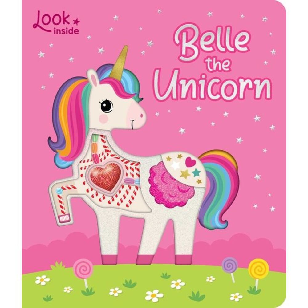 Look Inside: Belle the Unicorn: Board Book with Cut-Outs and Puffy Heart -- Lake